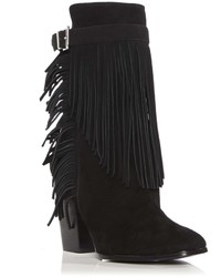Sigerson Morrison Malli Suede Fringed Ankle Boot