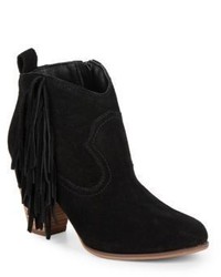 Steve Madden Cian Fringed Suede Ankle Boots