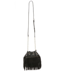 Diane von Furstenberg Disco Fringe Drawstring Bucket Bag