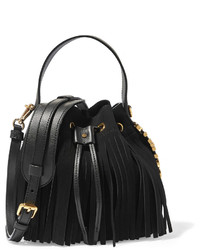Moschino Fringed Suede Bucket Bag