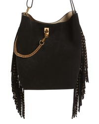 Givenchy Medium Gv Studded Fringe Calfskin Bucket Bag