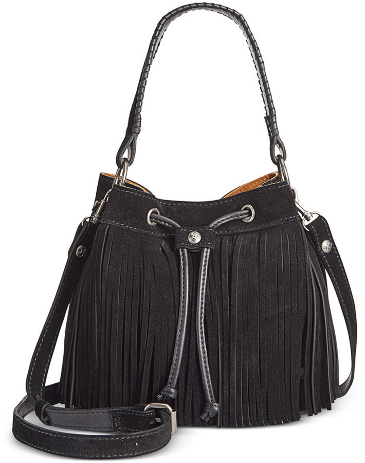 Patricia Nash Eloisa Bucket Crossbody Bag - French Lace in Black