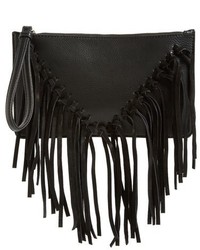 Sole Society Suede Fringe Clutch