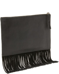 Madewell Suede Fringed Pouch Clutch