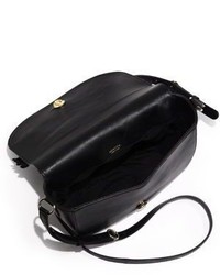 Agnona Polette Fringed Suede Leather Saddle Bag