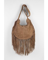 Urban Outfitters Ecote Bettina Suede Fringe Hobo Bag