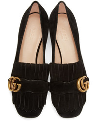 Gucci Black Fringe Marmont Loafer
