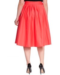 ELOQUII Plus Size Circle Side Button Skirt