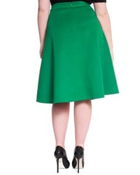 ELOQUII Plus Size Georgette Scuba Midi Skirt
