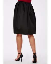 Missguided Plus Size Midi Skater Skirt Black
