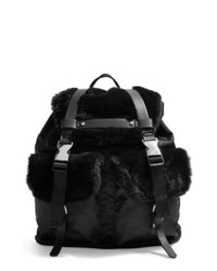 Topshop Boston Faux Fur Backpack