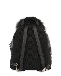Fendi Mini Monster Backpack With Fur