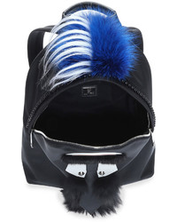 Fendi Karlito Fur Mohawk Backpack Black