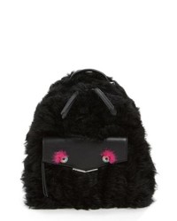 Fendi Mini Monster Genuine Shearling Genuine Mink Fur Backpack