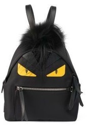 Fendi Monster Nylon Leather Mini Fur Backpack