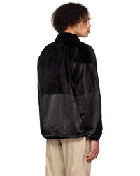 Junya Watanabe Black Paneled Faux Fur Jacket