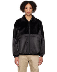 Junya Watanabe Black Paneled Faux Fur Jacket