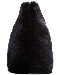 Junya Watanabe Black Faux Fur Pouch