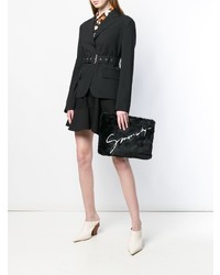 Givenchy Faux Fur Logo Clutch Bag