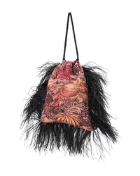 ATTICO Feathered Jacquard Pouch Bag