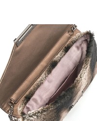 Lenore By La Regale Faux Fur Flap Crossbody Bag