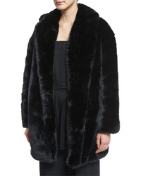 MCQ Alexander Ueen Faux Fur Coat Black