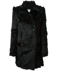 Ann Demeulemeester Blanche Double Breasted Fur Coat