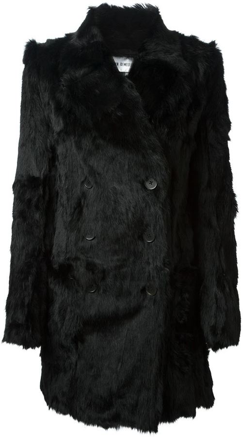 Ann Demeulemeester Blanche Double Breasted Fur Coat, $2,972 | farfetch ...
