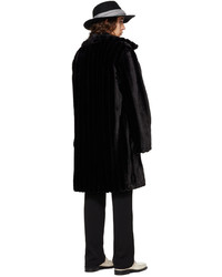 Anna Sui Black Faux Fur Coat
