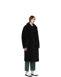 Stella McCartney Black Fur Free Fur Lance Coat