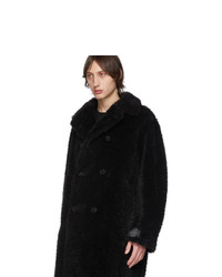 Stella McCartney Black Fur Free Fur Lance Coat