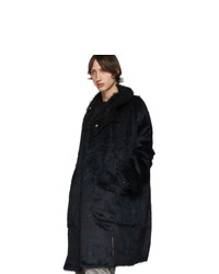 Kiko Kostadinov Black Maud Alpaca Suri Coat