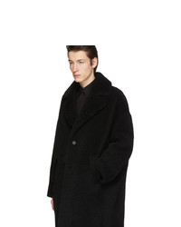 Givenchy Black Shearling Oversized Coat