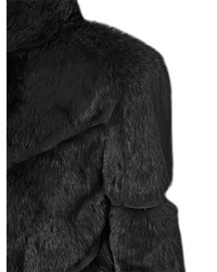 Blugirl Suede Striped Lapin Short Fur Coat