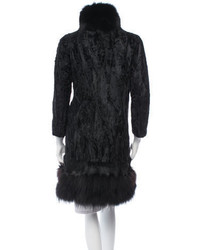 Yves Salomon Broadtail Fox Fur Coat