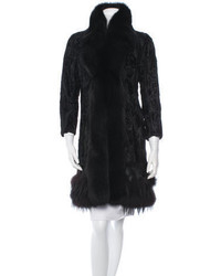 Yves Salomon Broadtail Fox Fur Coat