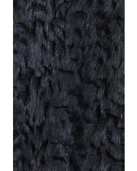 Diane von Furstenberg Catherine Laser Cut Genuine Rabbit Fur Coat
