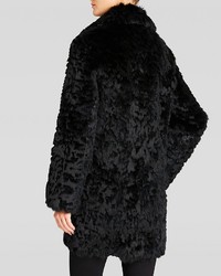 Diane von Furstenberg Coat Catherine Laser Cut Rabbit Fur