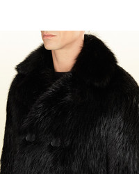 Gucci Double Breasted Fur Coat