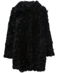 Drome Reversible Hooded Shearling Coat