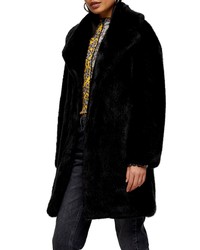 Topshop Eclipse Luxe Faux Fur Coat