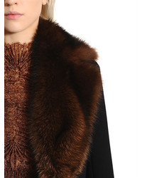 Ermanno Scervino Techno Coat With Fur Details