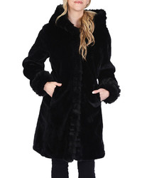 Excelled Leather Excelled Faux Fur Short Solid Coat