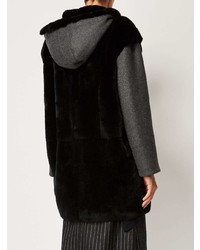 Marni Hooded Rabbit Fur Coat