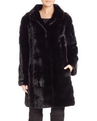 Carmen Marc Valvo Horizontal Mink Fur Coat