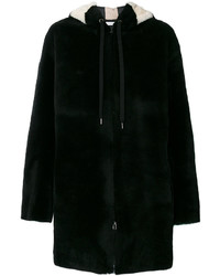 Inès & Marèchal Ins Marchal Fur Detail Hooded Coat