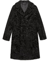 Gucci Lamb Fur Double Breasted Coat
