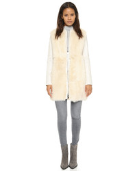 Vince Leather Shearling Coat