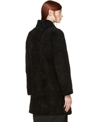 Yves Salomon Meteo By Black Shearling Coat