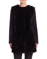 Cinzia Rocca Mink Fur Wool Coat